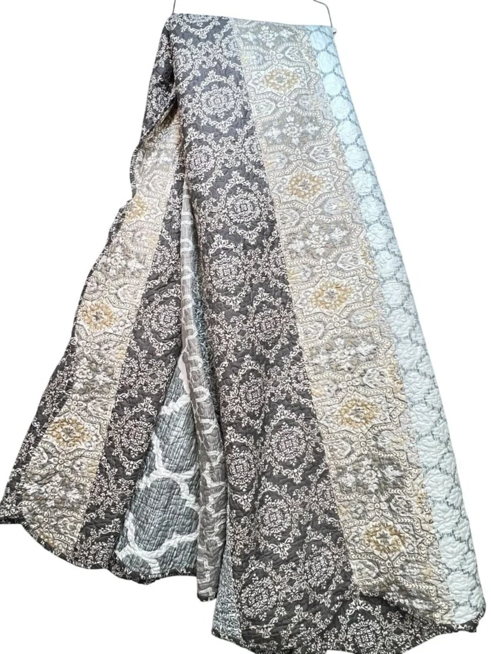 Reversible Kantha Quilt Bedspread Blanket Multicolor King Paisley Floral Bedding